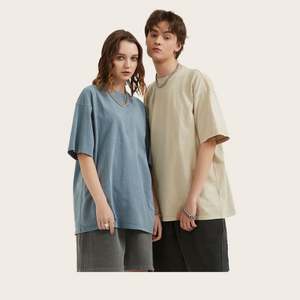 เสื้อยืดผ้าฝ้าย100% 230gsm พิมพ์ลาย, เสื้อยืดแนวสตรีทเสื้อยืดทรงหลวมใส่ได้ทั้งชายและหญิง - Product Image 5