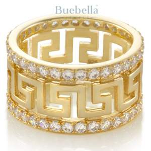 Vente chaude 925 Sterling Silver 14k Blanc Or Revêtement vvs Moissanite Grec Porte-clés Hip Hop Anneau Pour Hommes - Product Image 1