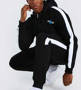 Conjunto de chándal con cremallera personalizado para hombre, deportivos y pantalones de chándal Sudadera con capucha, conjunto de dos piezas, chándal para hombre de EE. UU. - Product Image 2