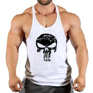 Vente en gros de haute qualité Fitness musculation maillot de corps de gymnastique débardeurs hommes Singlet hommes gilets en coton - Product Image 5