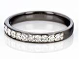 925 Sterling Silver <b>Mens</b> Band <b>Ring</b> Platinum and Black Rhodium Over Moissanite <b>Promise</b> Diamond Jewelry for Weddings - Product Image 4