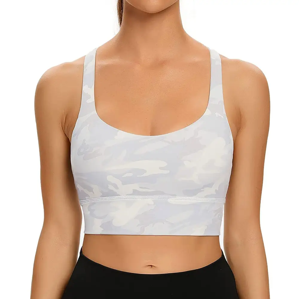 Taglie forti di alta qualità Logo personalizzato stampato reggiseno Yoga/Top manifattura abbigliamento Fitness donna reggiseno sportivo per la vendita