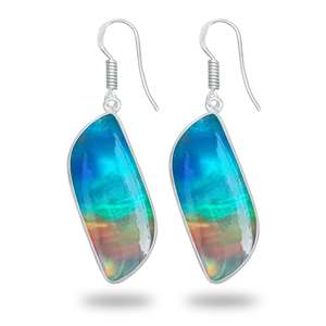 Pendientes de Ópalo Aurora de Moda, Pendientes de Plata de Lujo para Mujer, Joyería de Alta Calidad al por Mayor - Product Image 3