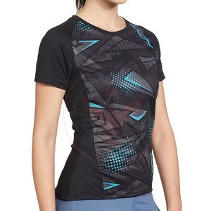 Camisetas Deportivas Casuales para Mujer, Ecológicas, Transpirables, de Manga Corta, para Gimnasio, de Poliéster/Algodón, en Stock - Product Image 3