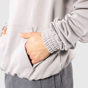 เสื้อฮู้ดกีฬาผู้ชาย, เสื้อกันหนาวกีฬาใส่สบายกระเป๋าด้านหน้าสำหรับออกกำลังกายสีดิจิตอลสีทึบสำหรับฤดูหนาวใหม่ - Product Image 6