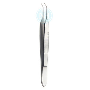 Pinzas McPherson Reutilizables Anguladas de 7.5mm con Mandíbulas Largas, Herramientas de Microcirugía Oftálmica de Precisión, Kit Certificado CE ISO - Product Image 5