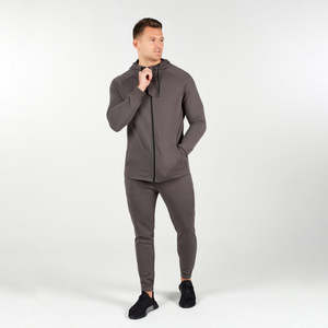 Chándal informal de algodón y poliéster para hombre, sudadera para correr de lana de otoño, diseño de dos piezas personalizable - Product Image 1