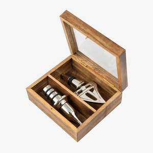 Idées cadeaux Bouchon de bouteille de vin décoratif en forme de yacht Boîte en bois transparente Emballage Bouchon de bouteille décoratif Sans danger pour les aliments - Product Image 3