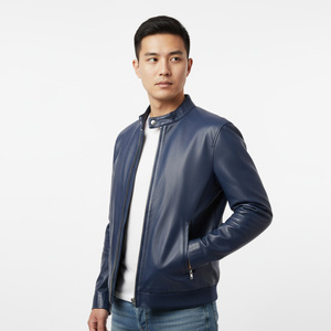 Chaqueta de Piel de Oveja Genuina Personalizada para Hombre, Proveedor de Fábrica OEM, Chaqueta de Motociclista Hecha a Medida al por Mayor, Ropa Exterior de Moda, Estilo Casual de Invierno - Product Image 6