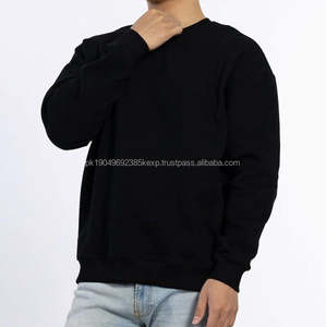 เสื้อสเวตเชิ้ตแขนยาวสำหรับผู้ชายสีดำล้วนเสื้อมีฮู้ดและสเวตเชิ้ตผ้าคอตตอนเนื้อหนาสำหรับผู้ชาย - Product Image 2