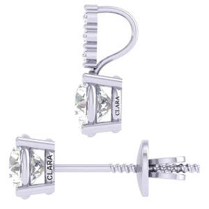 NOVAMART Fine 92.5 <b>Sterling</b> <b>Silver</b> Round Brilliant Solitaire Pendant <b>Earring</b> Fine Jewelry <b>Set</b> for Women & Girls Gift Option Whol - Product Image 3