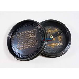 Brújula de latón grabada personalizada, bautismo de metal personalizado, día de boda y regalo de Navidad con mecanismo de trabajo - Product Image 3