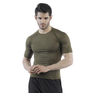 เสื้อสั้นรัดรูปของผู้ชายชุดจั๊มสูทกีฬาเสื้อรัดรูปสำหรับใส่ไปยิมฟิตเนสเครื่องแต่งกายรัดรูป - Product Image 1