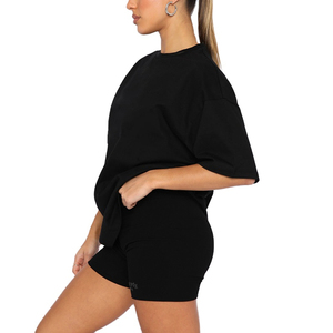 Camiseta superventas de alta calidad para mujer, logotipo personalizado de Color sólido a precio de venta al por mayor - Product Image 3