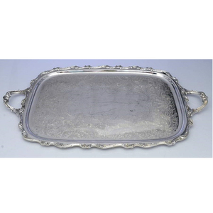 Bandeja de metal para servir comida de diseño clásico, forma y tamaño personalizados, cubiertos perfectos para postres, eventos de boda hechos en la India - Product Image 3