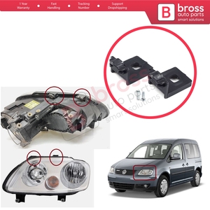 Soporte de Reparación para Faro Delantero BHL26, Juego de Soportes de Montaje, Lado Izquierdo, para Touran MK1 2003-2010, Caddy MK3 2004-2010, Pre-Facelift 1T099822 - Product Image 5