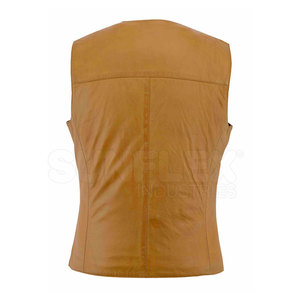 Chaleco de cuero genuino para hombre de la mejor calidad 2024, ropa de invierno, prendas de vestir exteriores sin mangas, característica transpirable - Product Image 2