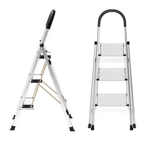 Échelle extensible en aluminium durable avec sécurité à verrouillage automatique et pieds antidérapants - Product Image 2