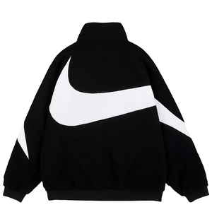 Chaqueta de Forro Polar de Poliéster de Doble Cara Unisex con Logotipo de Marcas Globales, Cuello Alto, Cortavientos Grande, Abrigo de Invierno de Lona con Cremallera Frontal - Product Image 2