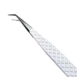 Pince à épiler durable pour extensions de cils dentelés en acier inoxydable avec breloque cerise antistatique et design de précision - Product Image 3