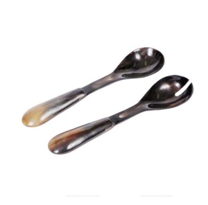 Cuillère en os de corne naturelle pour la taille des ustensiles de cuisine ensemble de bols de vente chaude fabriqué en Inde comprend un ensemble de service à salade en bois - Product Image 6