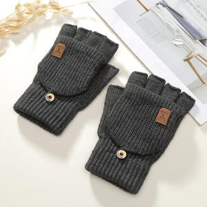 Guantes de Punto Cálidos con Dedos Completos, Guantes sin Dedos para Adultos, para Deportes de Invierno al Aire Libre, Ciclismo - Product Image 2