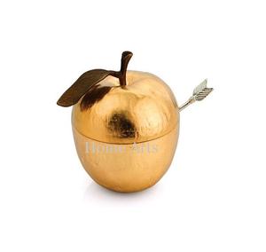 Serveur à noix en aluminium martelé avec couvercle, design ananas, qualité supérieure, couleur or, pour fruits secs et noix - Product Image 4