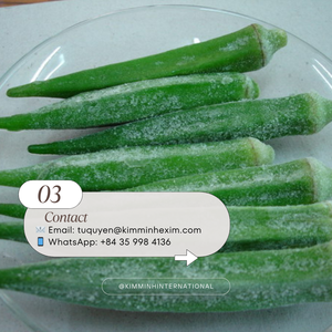 Vietnam IQF gombo congelé de haute qualité de qualité supérieure tranchés fruits entiers légumes BRC & Halal certifiés pour l'exportation - Product Image 2