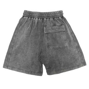 Pantalones cortos desgastados de algodón de verano personalizados, pantalones cortos informales para correr, pantalones cortos de baloncesto Vintage para hombre, pantalones cortos lavados personalizados de diseñador - Product Image 2