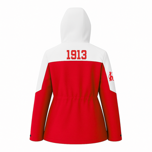 Delta | Sigma | Theta Sorority Rain <b>Jacket</b> Soft Shell Hooded <b>Jacket</b> High Quality <b>Women's</b> <b>Waterproof</b> <b>Packable</b> Rain Shell - Product Image 4