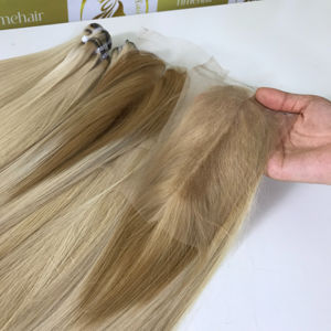 Extensions de cheveux Remy noirs HD pour Swiss Lace à fermeture transparente pour femmes-Genius Weft Cheveux vietnamiens bruts Vendeur en gros - Product Image 1