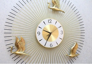 Phòng Khách Sang Trọng Thời Trang Trang Trí Tùy Chỉnh Đồng Hồ Treo Tường Đám Cưới Kim Loại Mạ Vàng Sắt Nghệ Thuật Tường Kỹ Thuật Số Đồng Hồ Treo Tường - Product Image 6