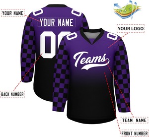 Uniformes de l'équipe professionnelle sur mesure de haute qualité évacuant l'humidité Fournisseur en gros durable Maillots de hockey sur glace sublimés - Product Image 6