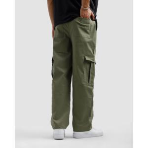 กางเกงคาร์โก้สีเขียวเซจ เอวสูง ทรงตรง แบบดินสอ ปรับแต่งโลโก้ได้ ผ้าแคนวาส แต่งซิป ผ้าขนสัตว์ทอ ไซส์ XL สีต่างๆ - Product Image 3