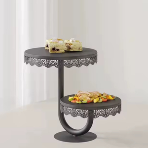 ที่วางเค้กทำจากไม้และเรซิ่นที่ตกแต่งอย่างหรูหราแท่นวางขนมหวานสำหรับงานเลี้ยงวันเกิดงานแต่งงานและห้องครัวในบ้านแบบทันสมัยใช้จากอินเดีย - Product Image 1