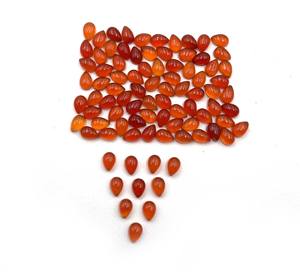 Igi หินอัญมณีคาร์เนเลี่ยนธรรมชาติขัดเงาส้มทรงหลวมขนาด4*6-8*10มม. - Product Image 1