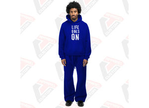 Ensemble de survêtement d'hiver pour homme, ultra confortable et élégant, 2 pièces, respirant, 100% polyester, motif uni - Product Image 4