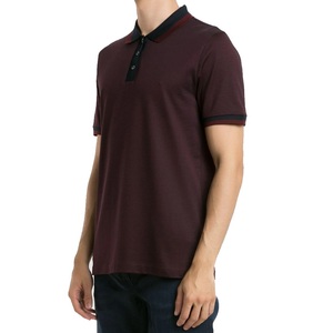 Polo de algodón personalizable con cuello en V para hombre, Jersey de punto de piña jacquard, Top ajustado, camisa de punto para hombre - Product Image 4
