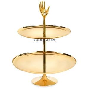 Présentoir à gâteau en métal de qualité supérieure plaqué or de haute qualité avec design et logo personnalisés - Product Image 6