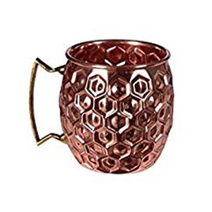 Taza de Metal de cobre puro, vajilla de mesa, taza de Metal de cobre de lujo para decoración de mesa, acabado de bronce martillado - Product Image 6