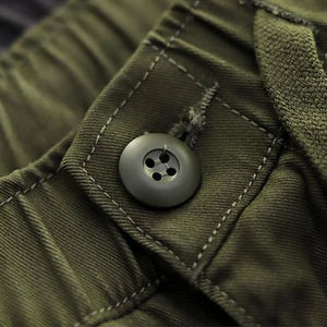 Pantalones rectos personalizados de peso pesado, pantalones holgados bordados de algodón puro, pantalones Cargo con múltiples bolsillos - Product Image 6