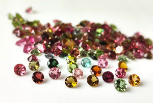 Turmalina Multicolor Natural de 1.25mm-8mm, Corte Redondo Facetado, Gema Suelta con Juego de Color/Fuego para Joyería - Product Image 5