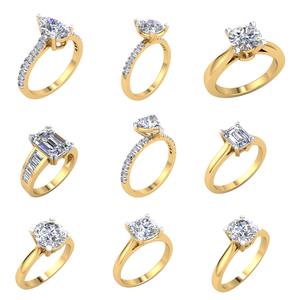 Anillo clásico de oro de 18 quilates para mujer con 4.86Cts VS Clarity Lab Grown EF Color Diamond Jewelry - Product Image 3