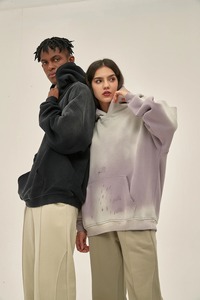 Personalizado de peso pesado 360 Gsm Drop Shoulder Hoodie Fabricantes en blanco de algodón de lana de gran tamaño de alta calidad Hoodie - Product Image 3