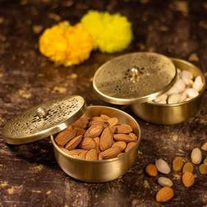 La mejor oferta, venta al por mayor, caja de frutas secas de latón pulido, cantidad comercial, almacenamiento de Metal para fiestas - Product Image 3