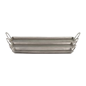 Juego de bandejas decorativas de aluminio pulido para hogares contemporáneos, ideal para organizar servir alimentos, bebidas o exhibir piezas de decoración - Product Image 6