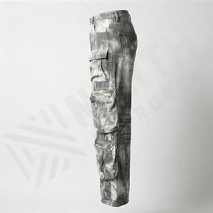 Pantalones Vaqueros de Color Personalizado con Múltiples Bolsillos para Mujer, Pantalones Cargo de Mezclilla de Largo Completo, Cintura Alta, Estilo Casual, Ropa de Calle para Mujer - Product Image 3