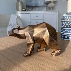 Sculpture d'ours polaire paresseux fait à la main en métal artisanat ours en argent pièce maîtresse modèle décoratif prix de gros ours décoration de noël - Product Image 3