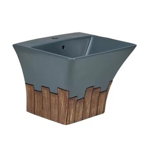 Commode une pièce de luxe en céramique monobloc placard à eau toilette hôtel 5 étoiles ensemble de salle de bain complet réservoir dissimulé p-trap carré - Product Image 5