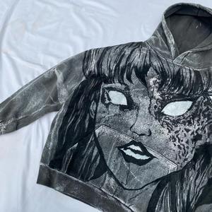 Wholesale Best Selling Acid Wash <b>Hoodie</b> Custom <b>Black</b> Color Plain Men Acid Wash <b>Hoodie</b> New Streetwear Style Men Acid Wash <b>Hoodie</b> - Product Image 3